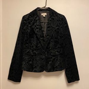 Ann Taylor LOFT Velvet Patterned Blazer